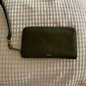Fossil wristlet wallet zip around